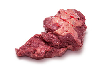 Beef Brisket meat on white background.
