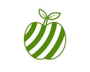 apple stripe logo icon template