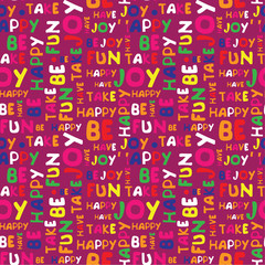 decorative seamless pattern with words