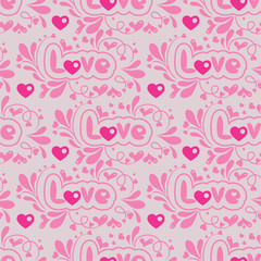 seamless pattern with lovely motives