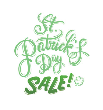 St Patricks Day Sale Advertisement Vector