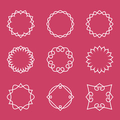 Outline badges and emblems frames