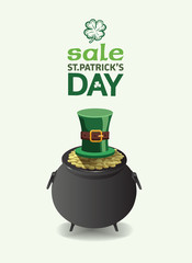 St patricks day sale advertisement vector