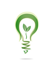Energy saving light bulb vector