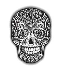Print mexican traditional scull for T-shirt