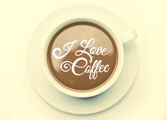 I love coffee vector