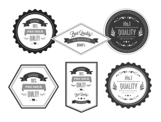 Retro style quality stamps vector