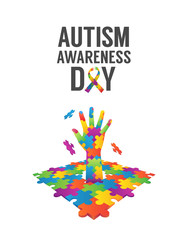 Autism awareness design vector
