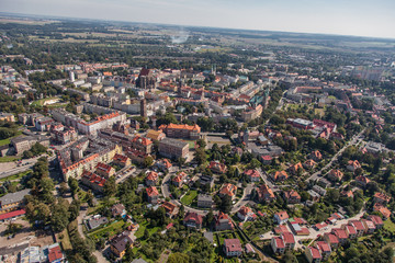 Obraz premium aerial view of Nysa city