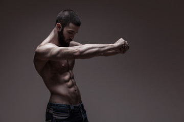 strong athletic man
