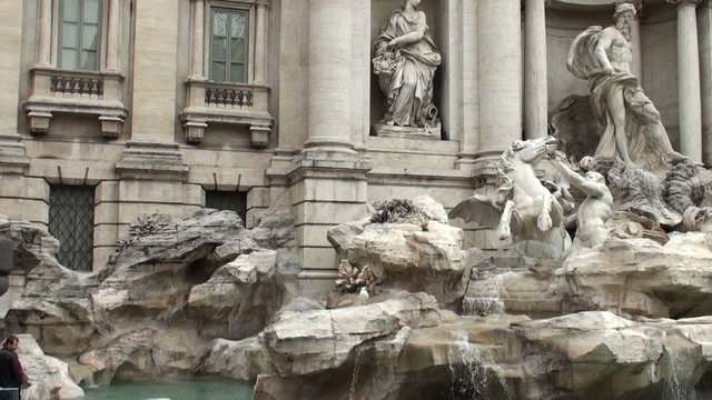 The famous and beautiful Trevi Fountain in Rome, Italy