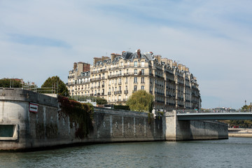 Seine River and famous Cite Island. Paris, France