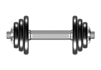 Dumbbell on a white background