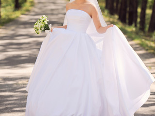 Fototapeta na wymiar Bride at Luxury Dress