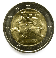 Lietuvos eurų monetos Lithuania euro Lietuvos herbas Vytis