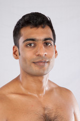 man looking at the camera