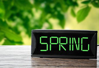 Spring time on the digital clock