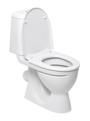 toilet bowl on a white background