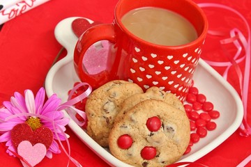 Coffee and cookies for Valentines