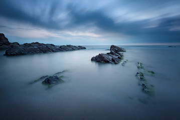 Long exposure seascape before sunrise