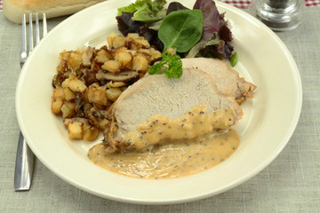 rôti de porc et pommes de terre