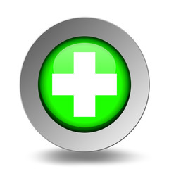 Medical Symbol. Emergency Icons. Green Set