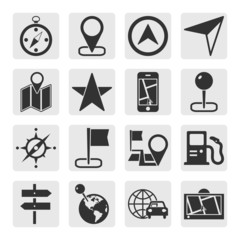 Navigation icons set. Set elements for design