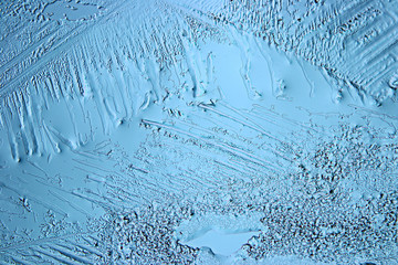 abstract blue background cold ice texture with cracks