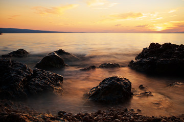 Fototapeta premium Sunset on adriatic sea