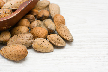 almonds on table
