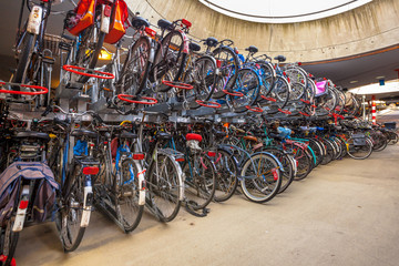 parked bicycles at central station