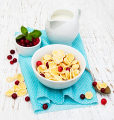cornflakes with milk