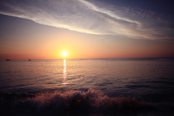 Sea beach sunset gold