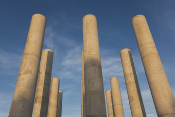 Columns in the axe majeur, Cergy Pontoise, Val d'Oise, Ile-de-fr