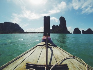 long tailed boat tour around island
