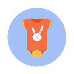 flat design cute baby vector icon