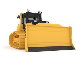 Yellow bulldozer. © rukanoga