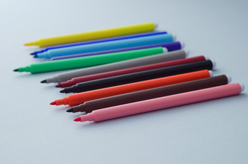 Colorful magic markers