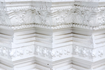 Thai style background on temple wall