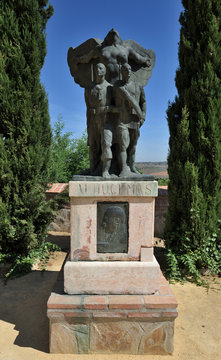monument to the landing to Alhucemas at Alcazar, Toledo, Spain