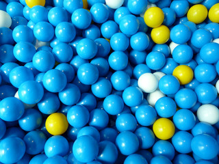 Blue plastic balls