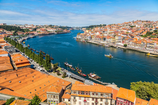 Aerial view of Porto in Portugal