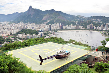 helicopter on landing pad Rio de Janeiro © Mik Man