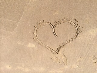 Herz im Sand 