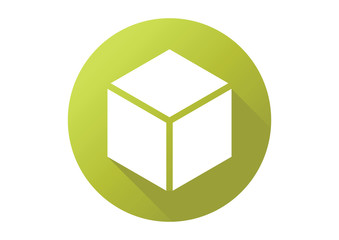 green square box cube flat logo symbol branding icon vector, corporate identity, graphic, illustration