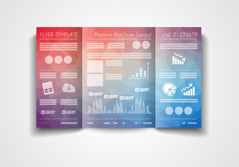 Vector tri fold brochure template design or flyers
