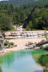 Water rapids in a ravine Paternoy de Esporret, province Aragon,