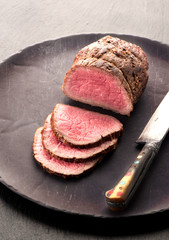Roast beef. Top view. See series.