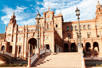 Fototapeta na wymiar Spanish Square in Sevilla, Spain