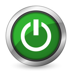 power green icon on off sign